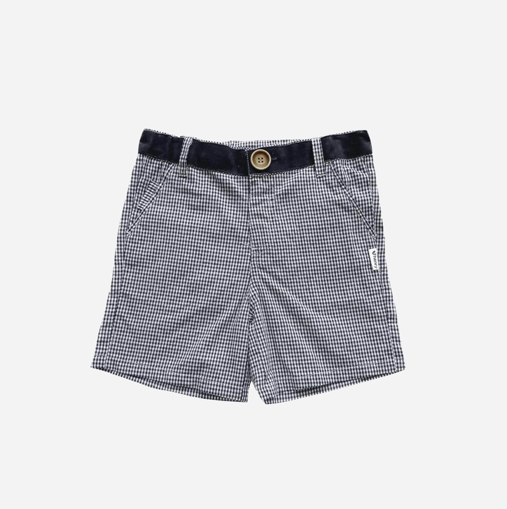 Love Henry Bottoms Boys Oscar Shorts - Navy Gingham