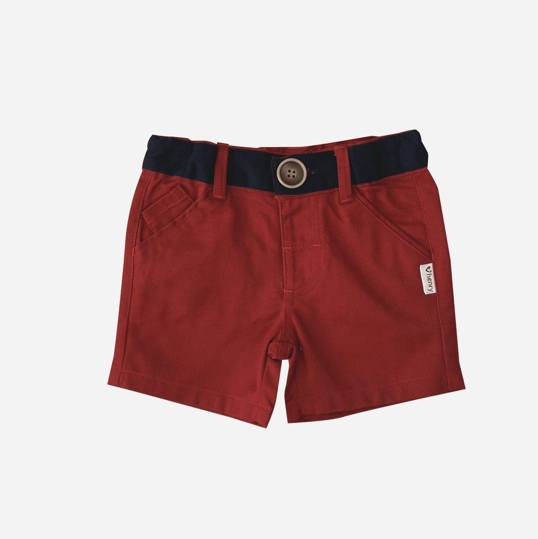 Love Henry Bottoms Boys Oscar Shorts - Red