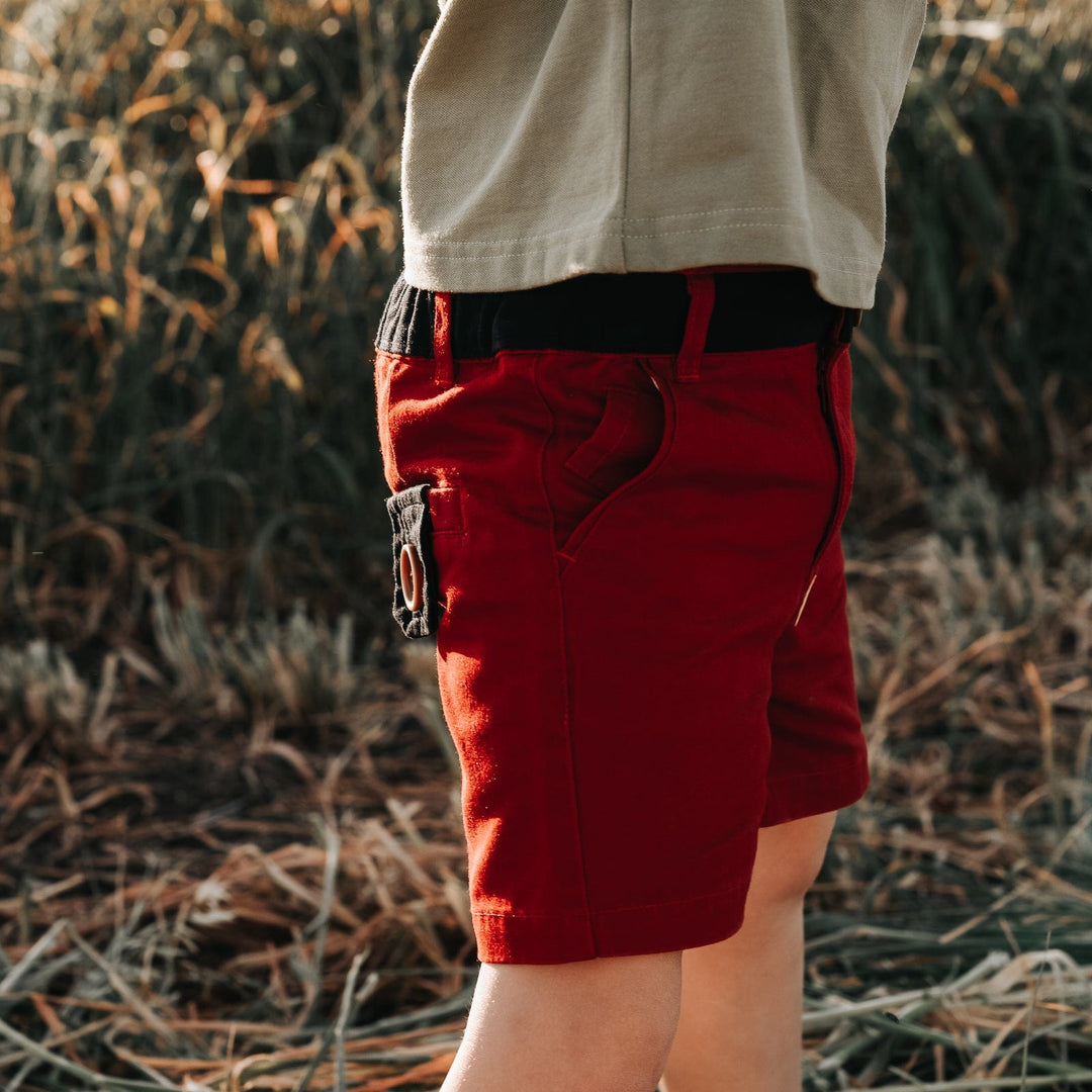 Love Henry Bottoms Boys Oscar Shorts - Red