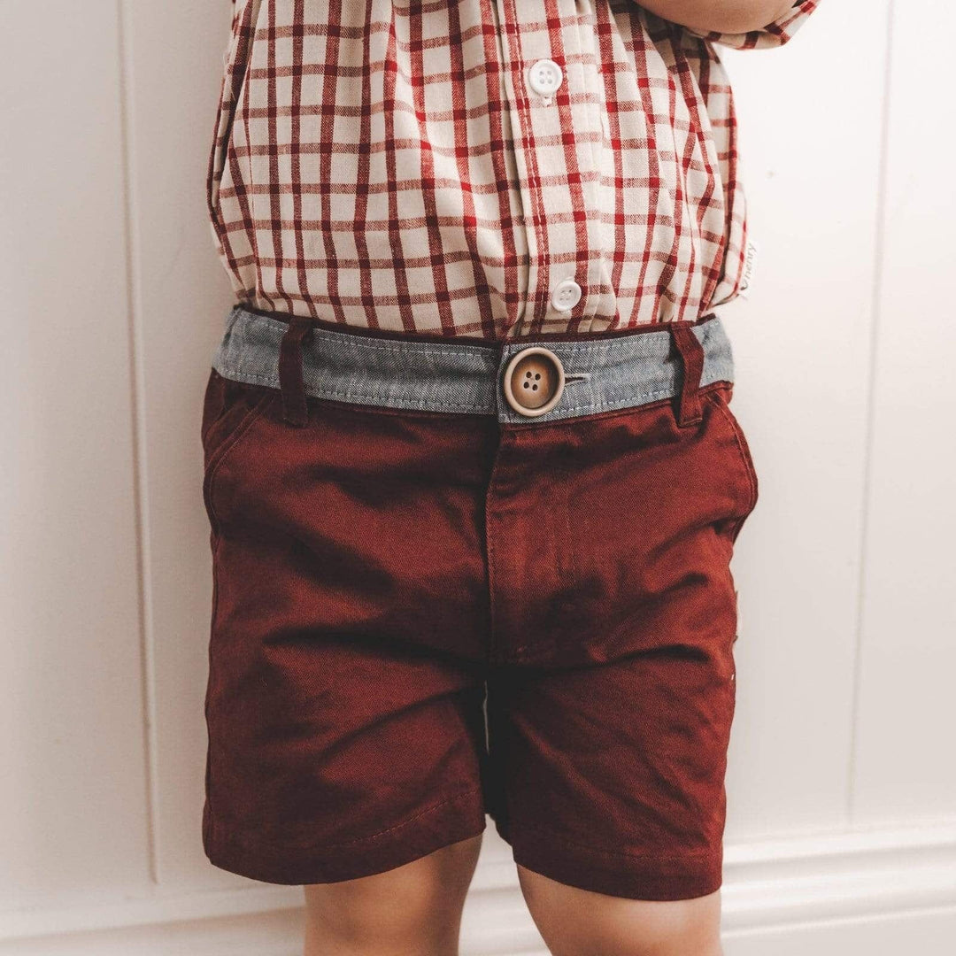 Love Henry Bottoms Boys Oscar Shorts - Red