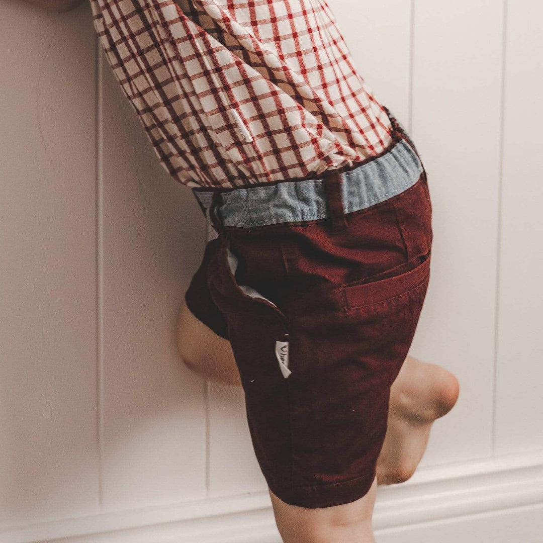 Love Henry Bottoms Boys Oscar Shorts - Red