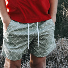 Load image into Gallery viewer, Love Henry Bottoms Boys Sonny Shorts - Green Geo Print
