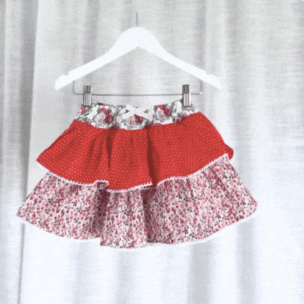 Love Henry Bottoms Girls Frilly Skirt - Festive Floral