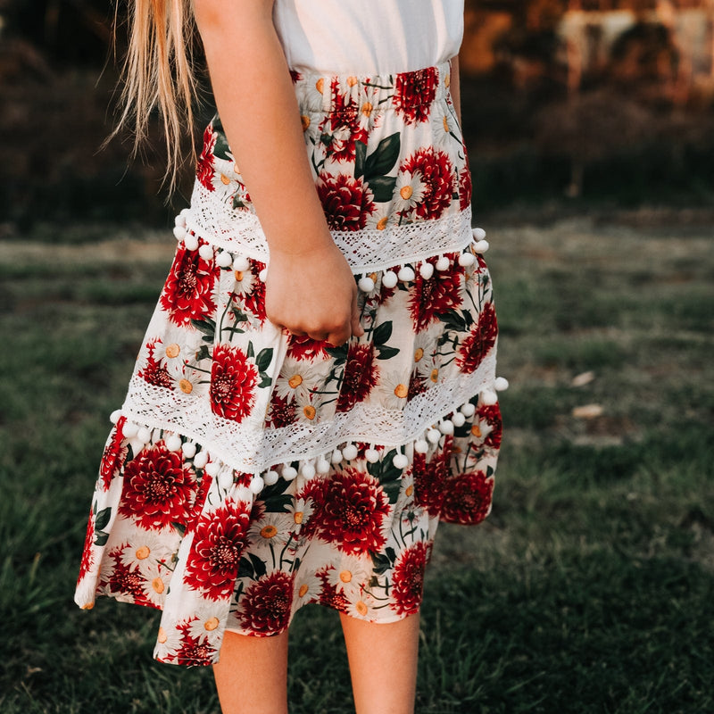 Girls Maggie Skirt - Amore Floral