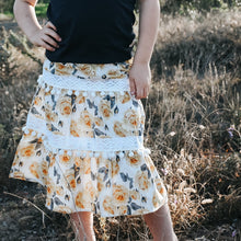 Load image into Gallery viewer, Love Henry Bottoms Girls Maggie Skirt - Lemon Floral

