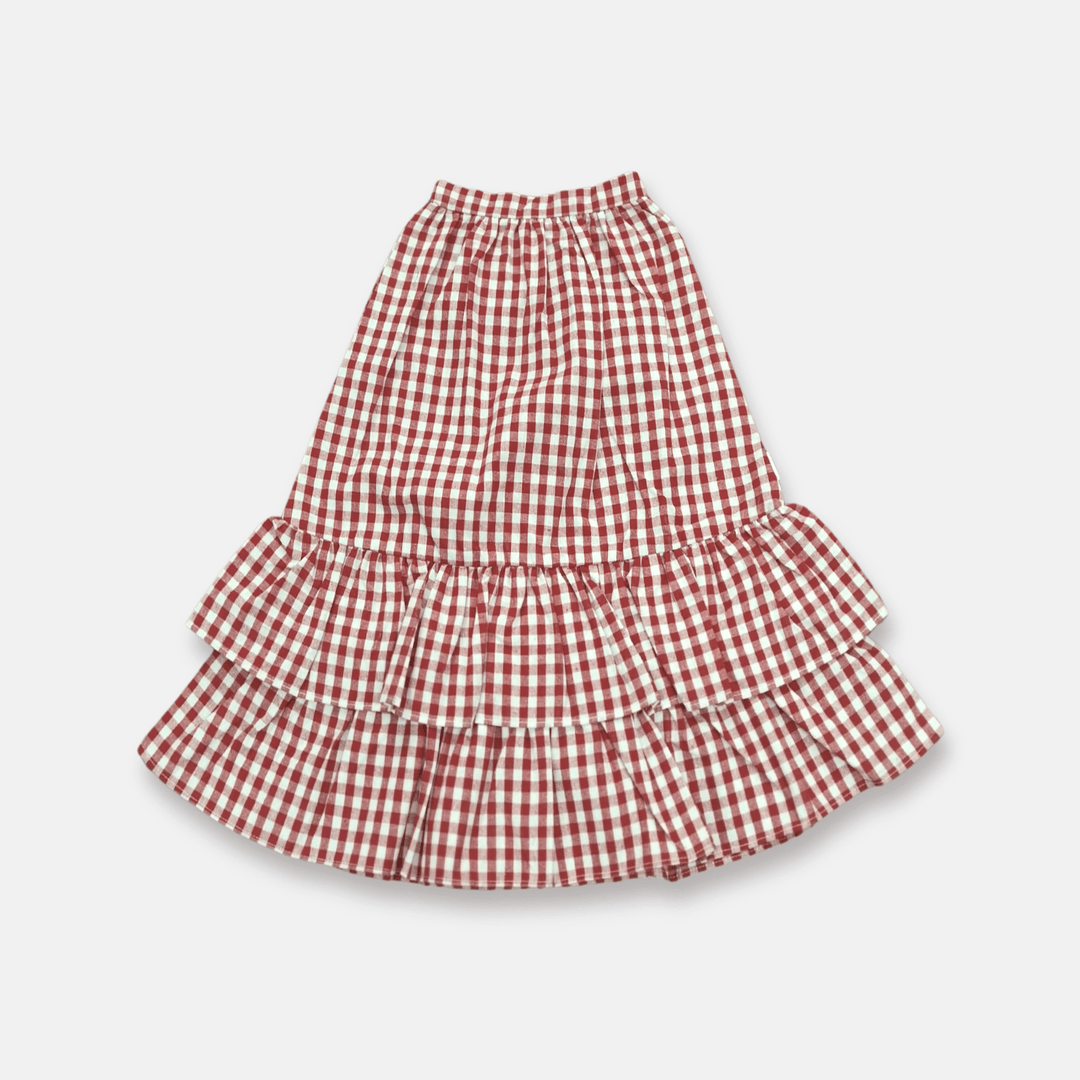 Love Henry Bottoms Girls Maxi Skirt - Red Check