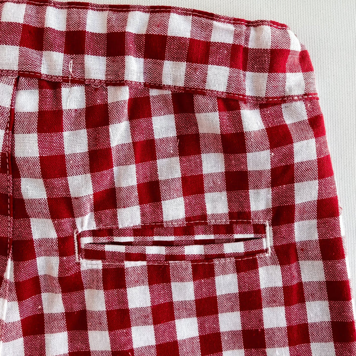 Love Henry Bottoms Girls Tie Waist Shorts - Red Check