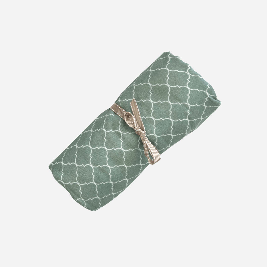 Boys Muslin Wrap Green Geo Print