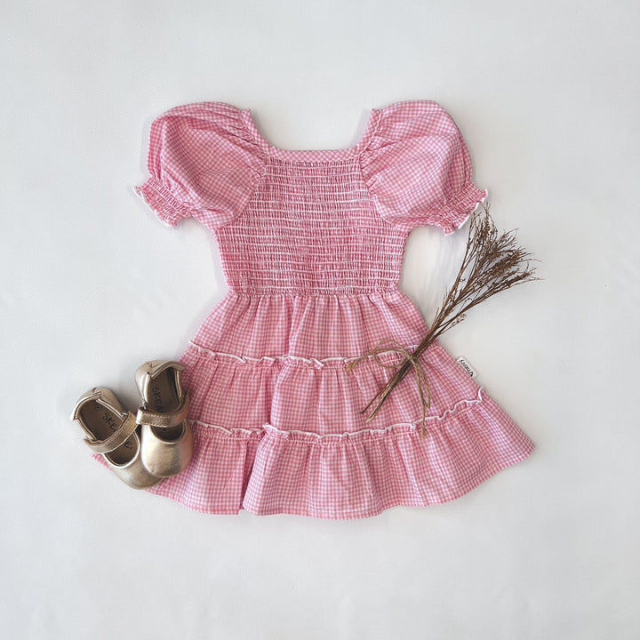 Love Henry Dresses Baby Girls Daisy Dress - Pink Gingham