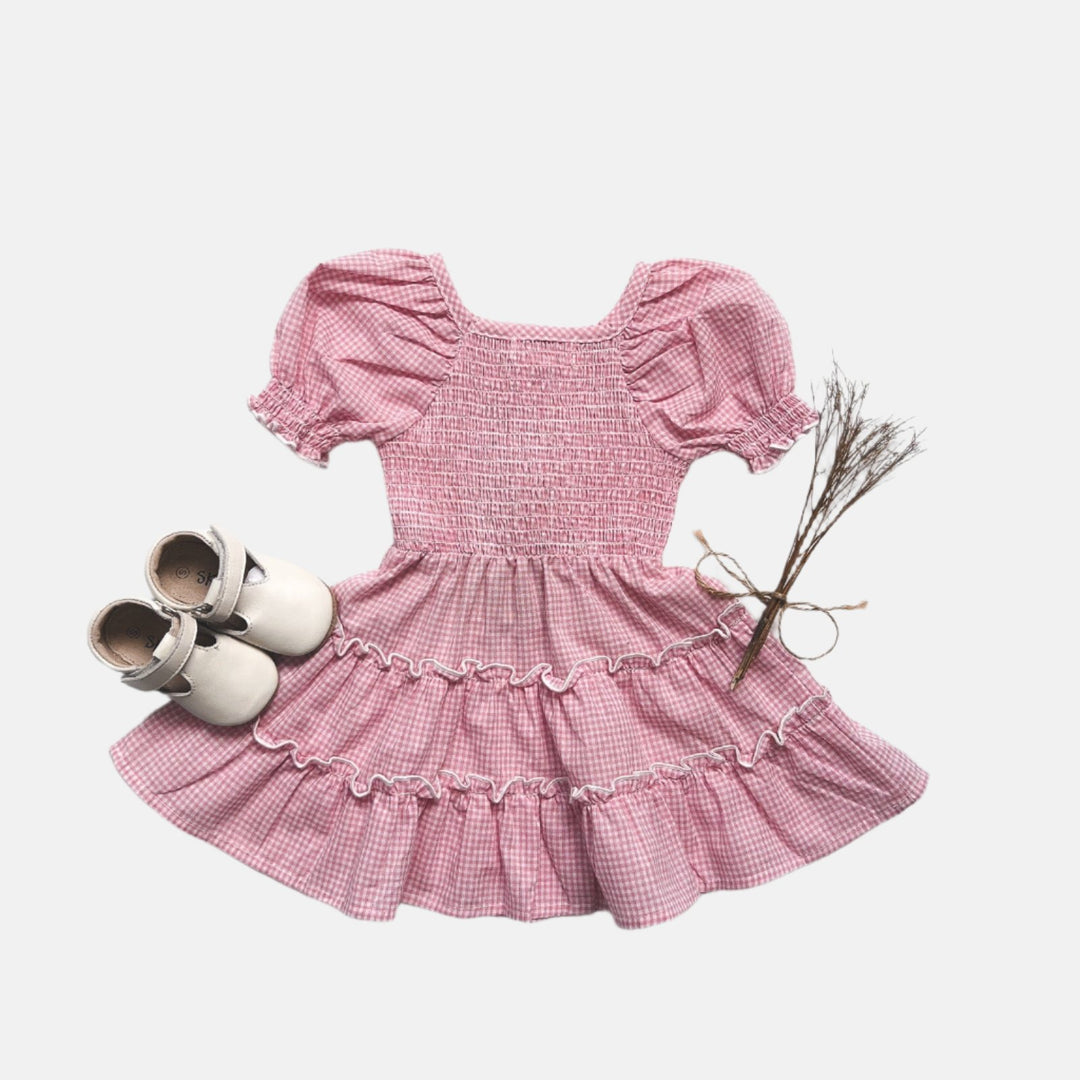 Love Henry Dresses Baby Girls Daisy Dress - Pink Gingham