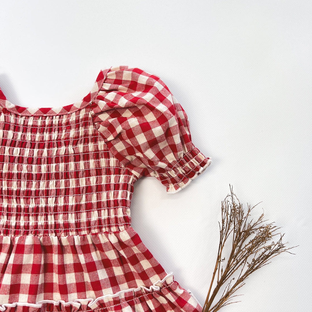 Love Henry Dresses Baby Girls Daisy Dress - Red Check