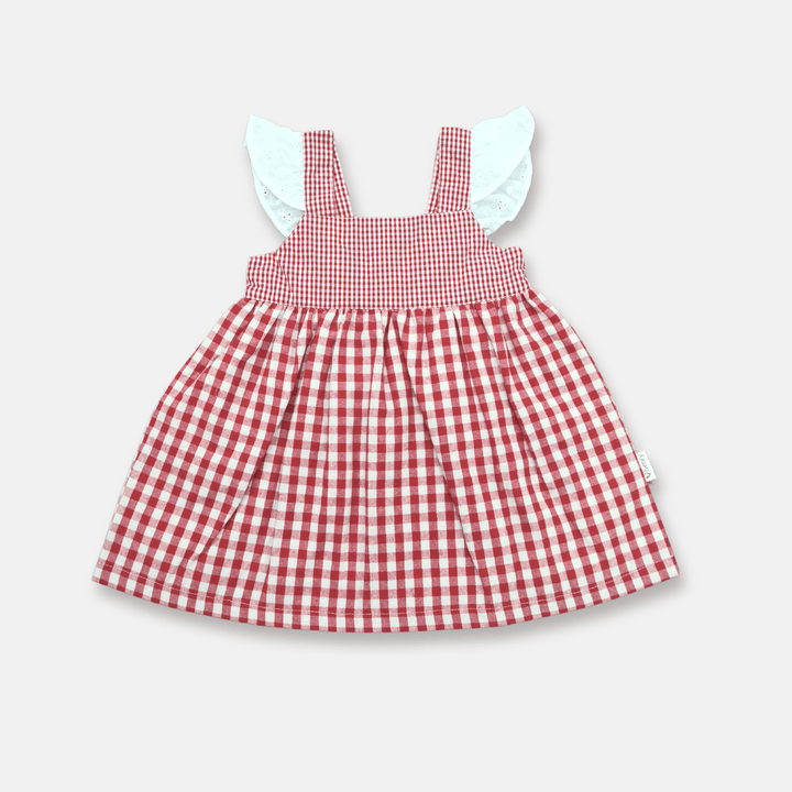 Love Henry Dresses Baby Girls Hattie Dress - Red Checks