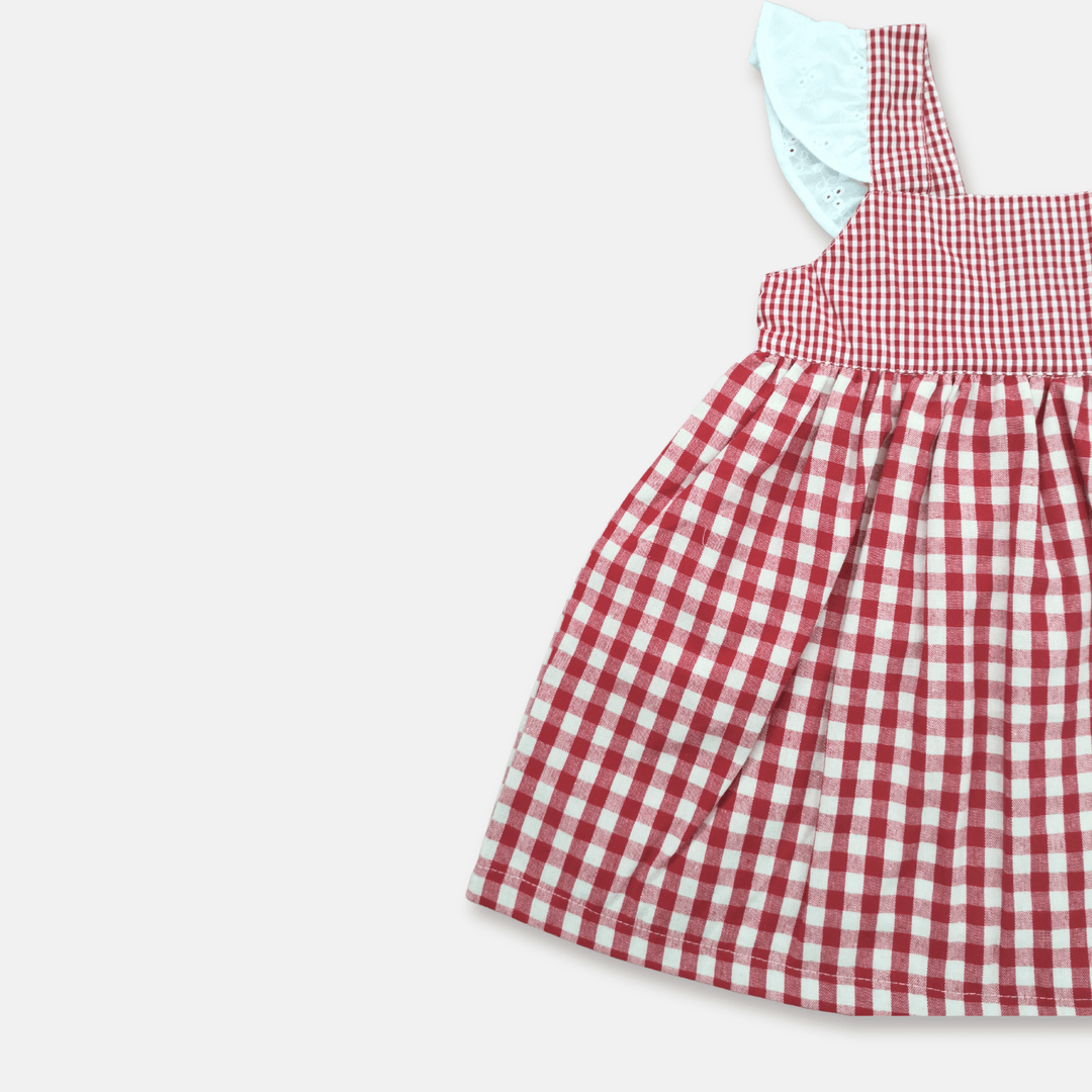 Love Henry Dresses Baby Girls Hattie Dress - Red Checks