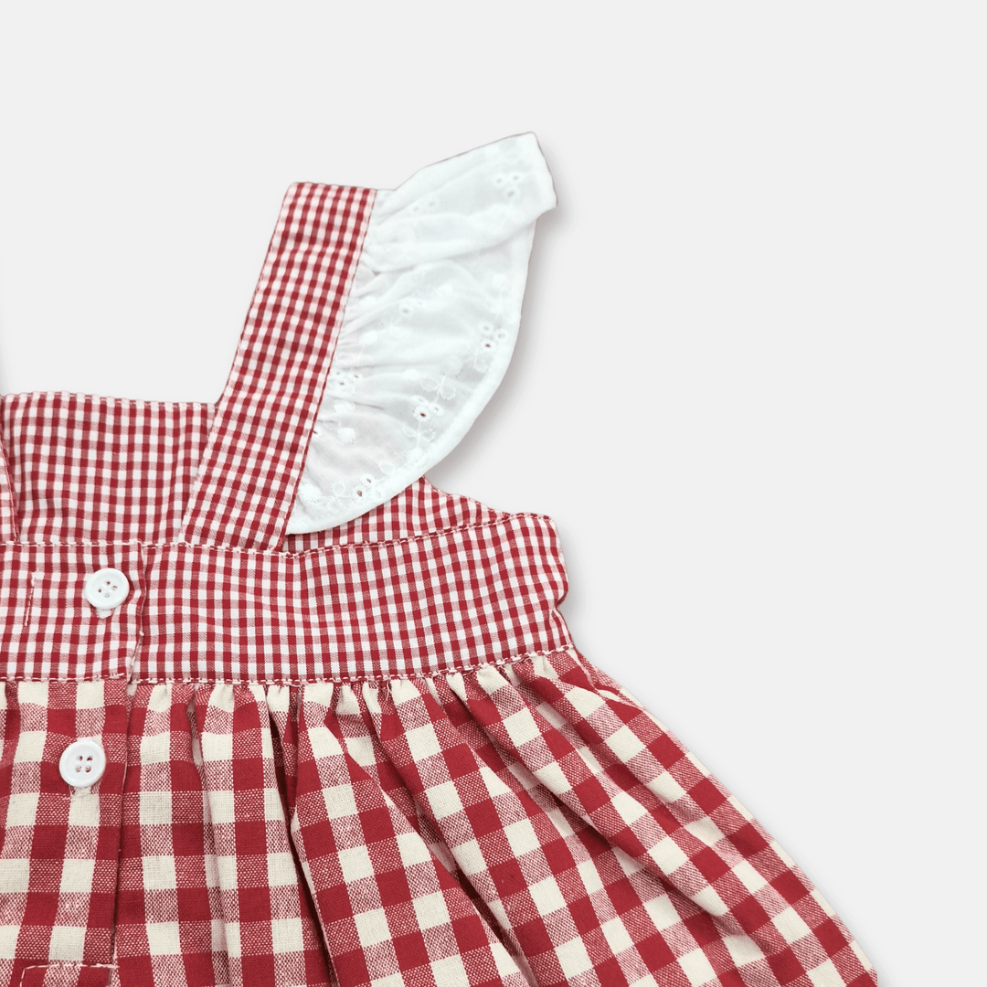 Love Henry Dresses Baby Girls Hattie Dress - Red Checks