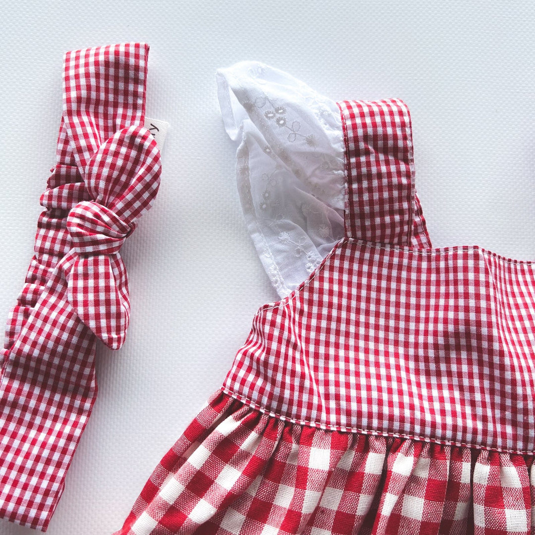 Love Henry Dresses Baby Girls Hattie Dress - Red Checks