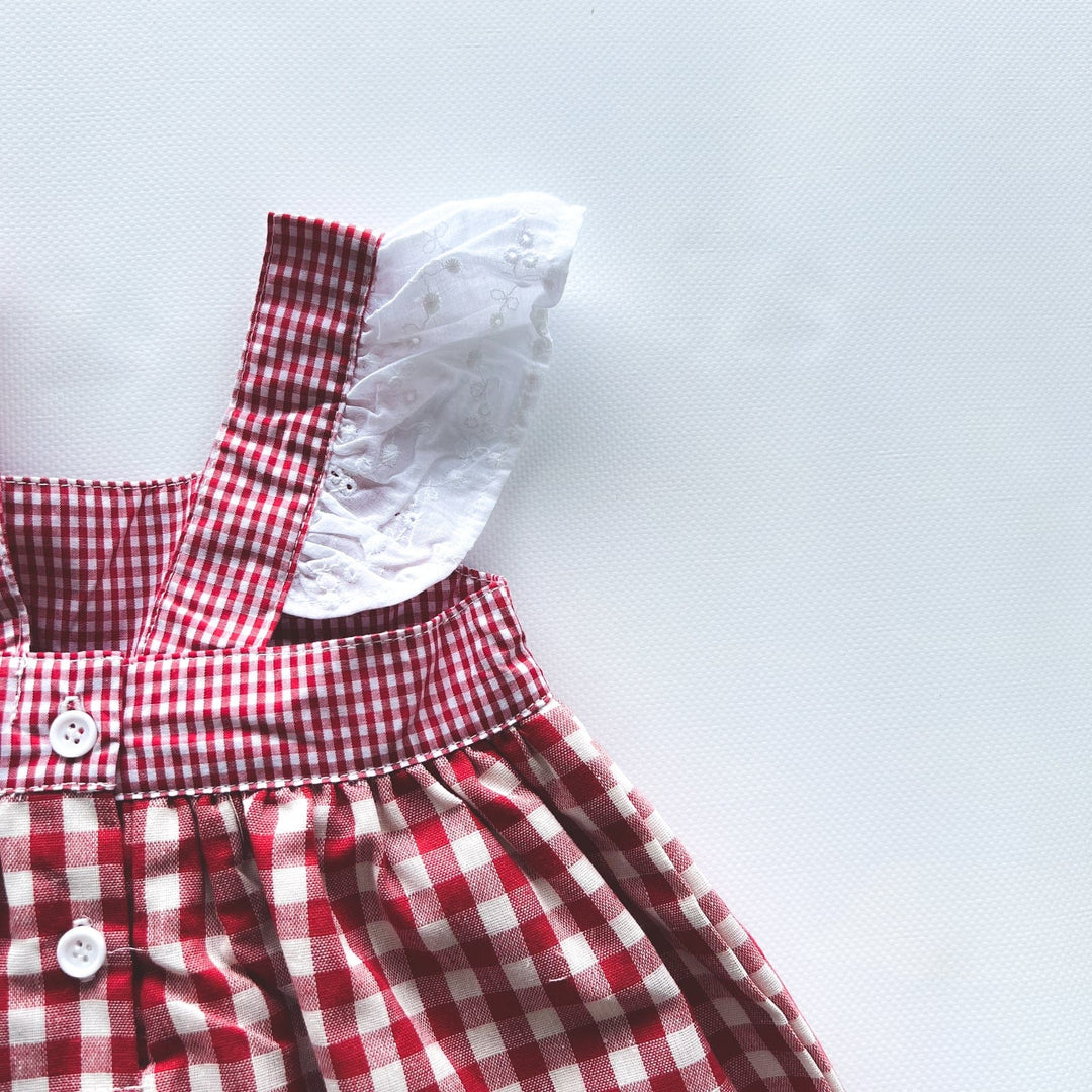 Love Henry Dresses Baby Girls Hattie Dress - Red Checks