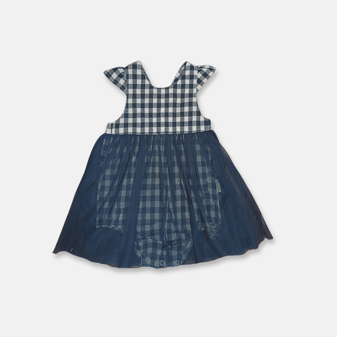Love Henry Dresses Baby Girls Lottie Dress - Navy Check
