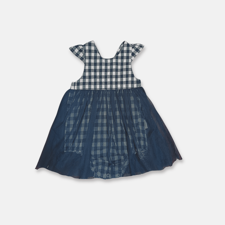 Love Henry Dresses Baby Girls Lottie Dress - Navy Check