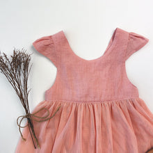 Load image into Gallery viewer, Love Henry Dresses Baby Girls Lottie Dress - Peach Pink Linen
