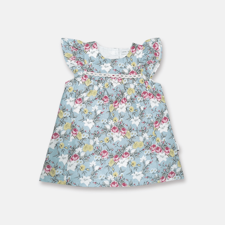 Love Henry Dresses Baby Girls Maisy Dress - Blue Blossom