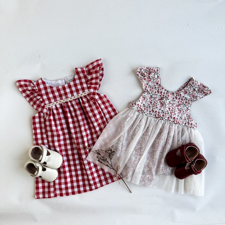 Love Henry Dresses Baby Girls Maisy Dress - Red Check
