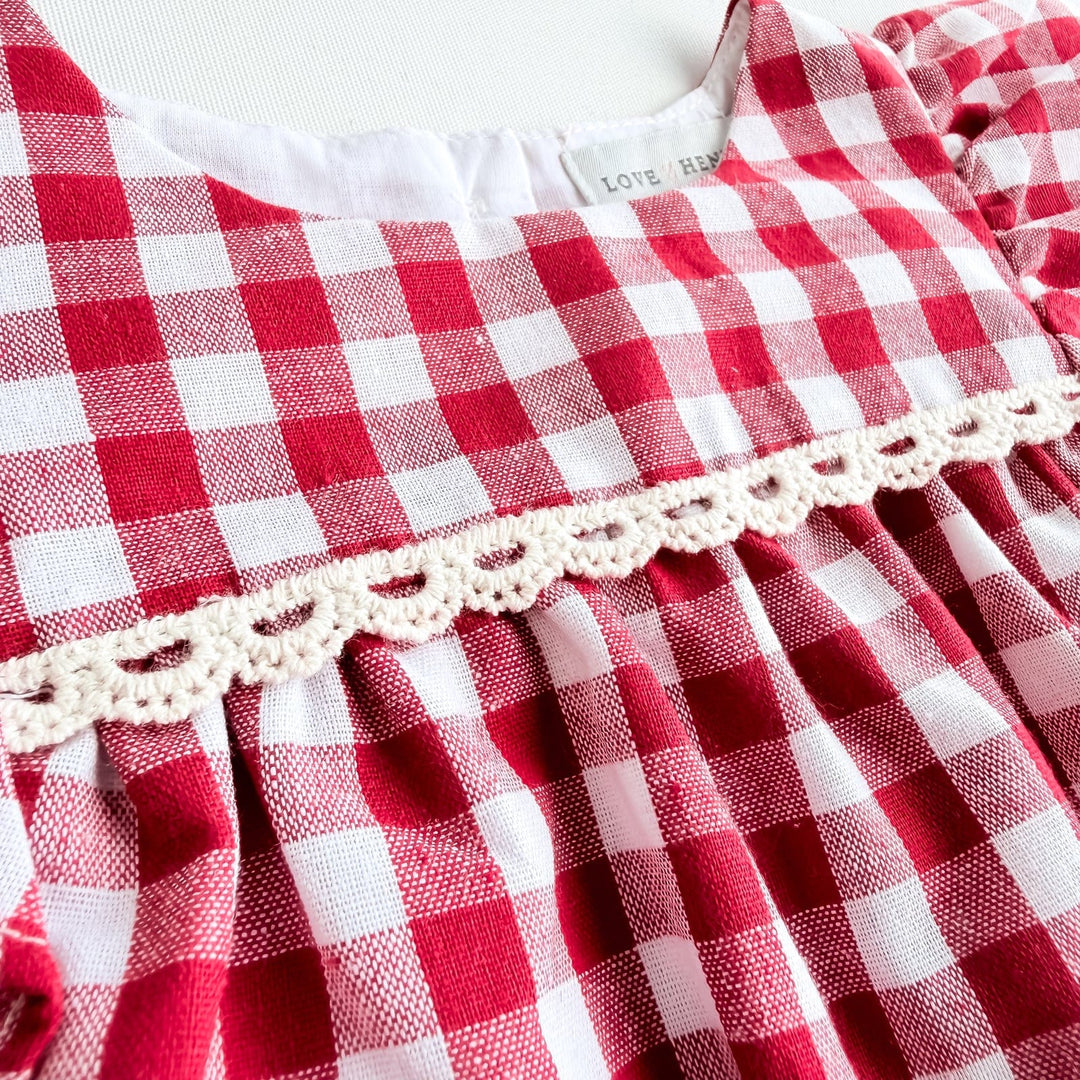 Love Henry Dresses Baby Girls Maisy Dress - Red Check