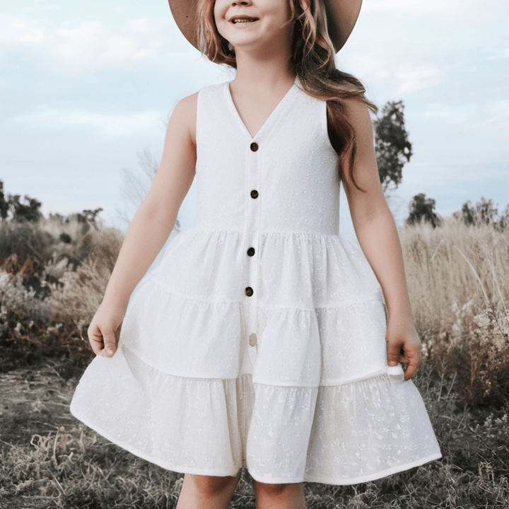 Love Henry Dresses Girls Alice Dress - White