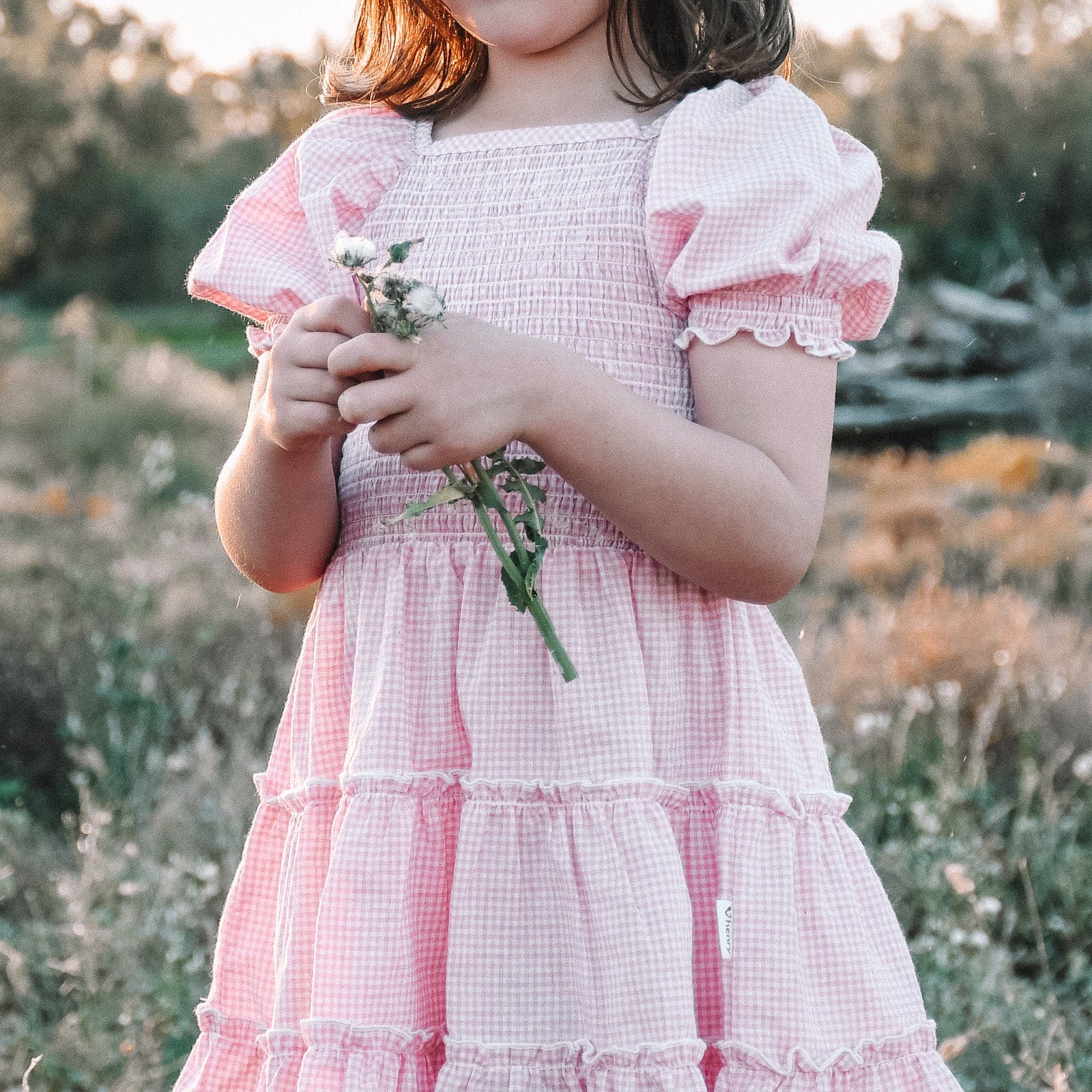 Love Henry Dresses Girls Daisy Dress - Pink Gingham