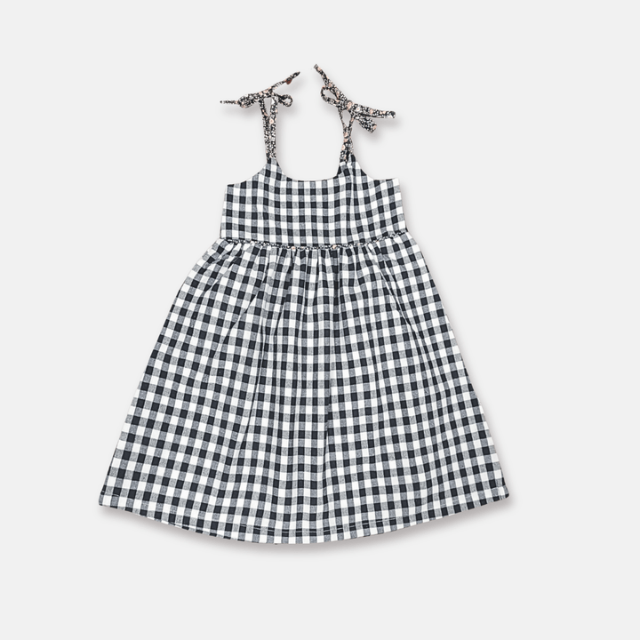Love Henry Dresses Girls Eden Dress - Navy Check