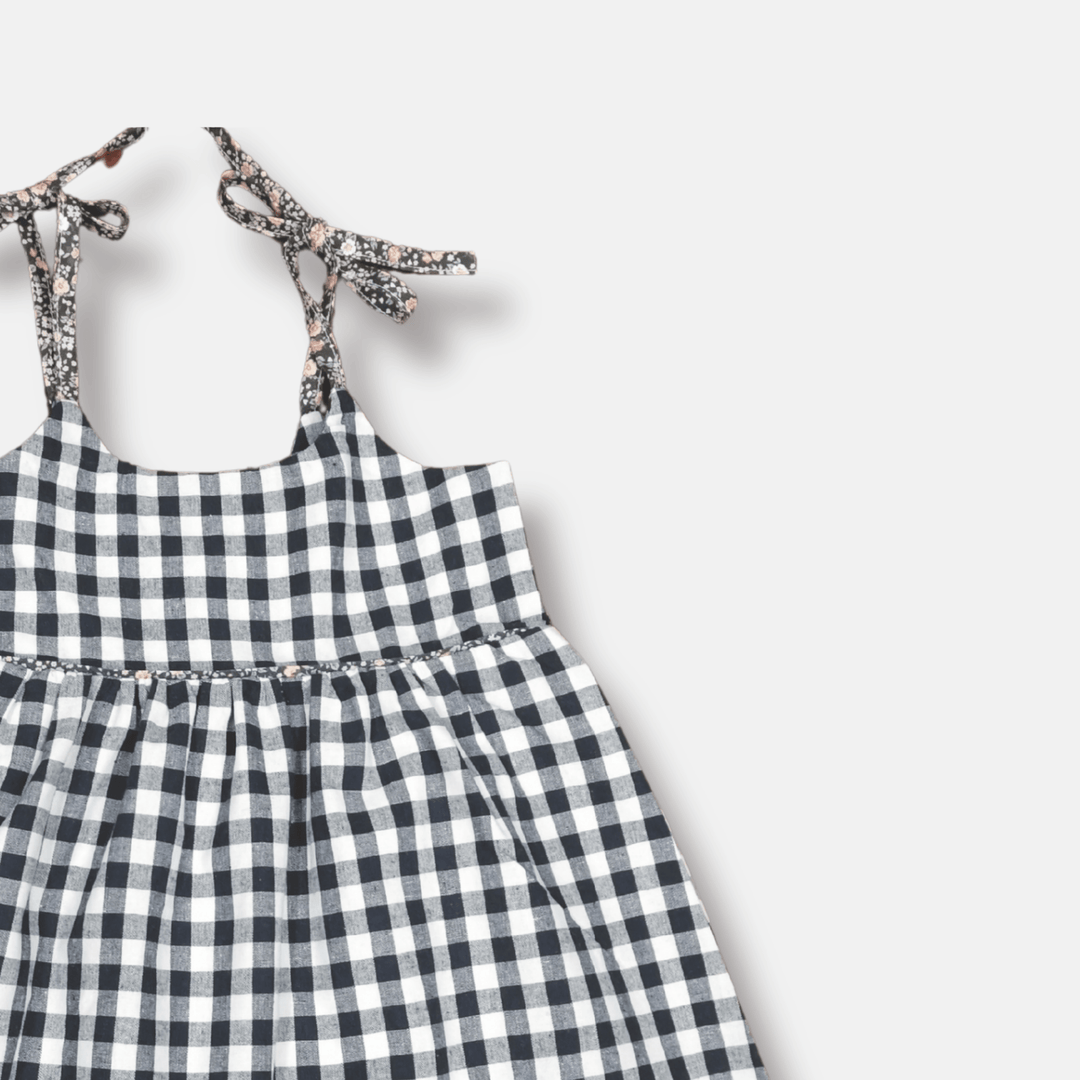 Love Henry Dresses Girls Eden Dress - Navy Check