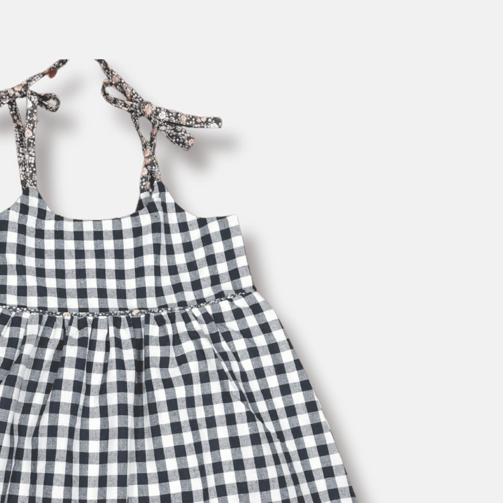 Love Henry Dresses Girls Eden Dress - Navy Check