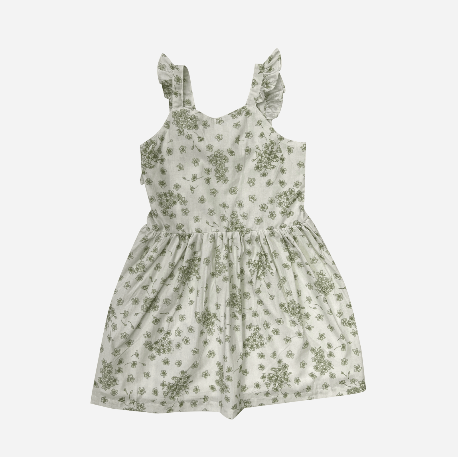 Love Henry Dresses Girls Ellie Dress - Moss Flowers