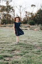 Load image into Gallery viewer, Love Henry Dresses Girls Florence Summer Dress - Navy Linen
