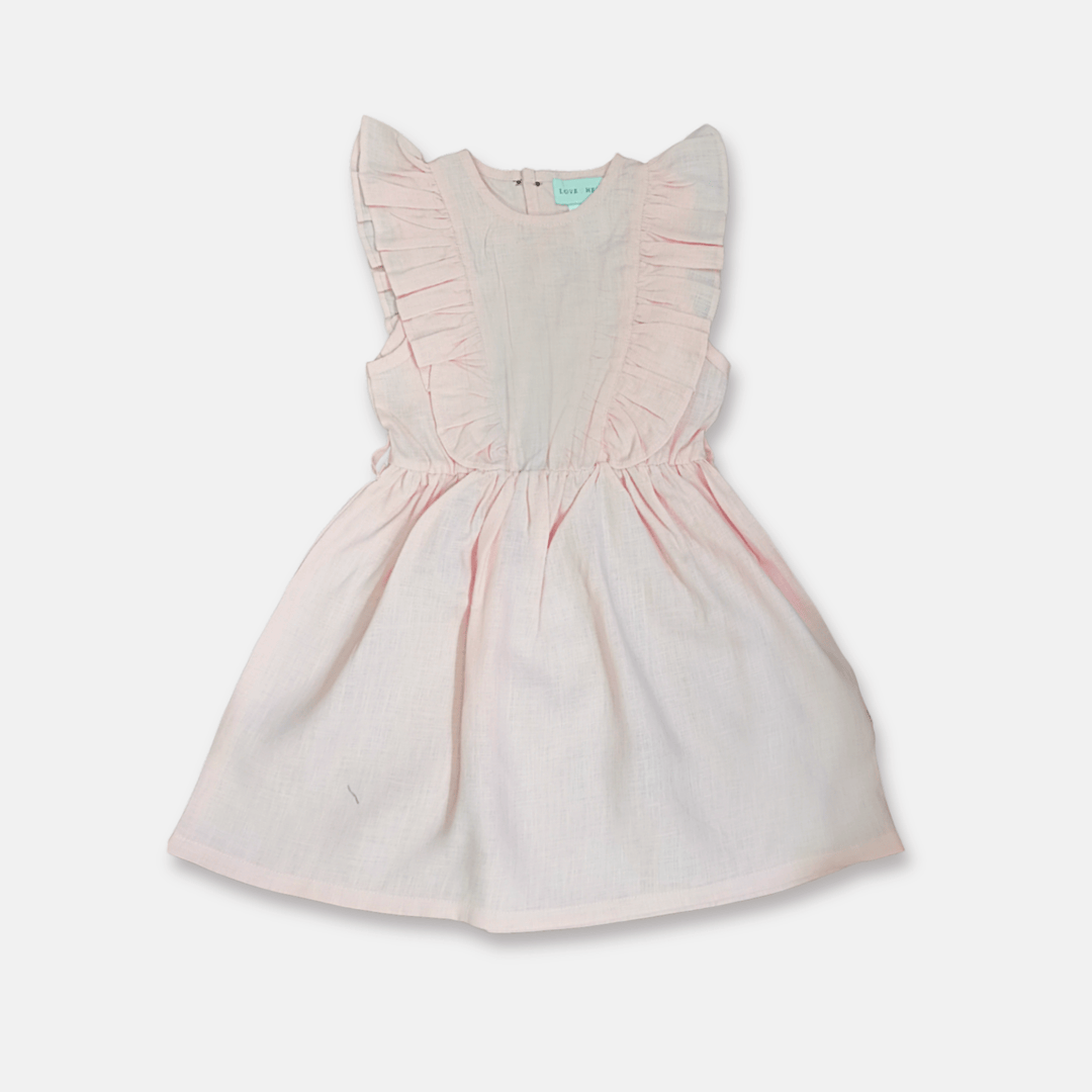Love Henry Dresses Girls Florence Summer Dress - Pink Linen