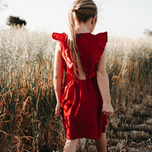 Load image into Gallery viewer, Love Henry Dresses Girls Florence Summer Dress - Red Linen
