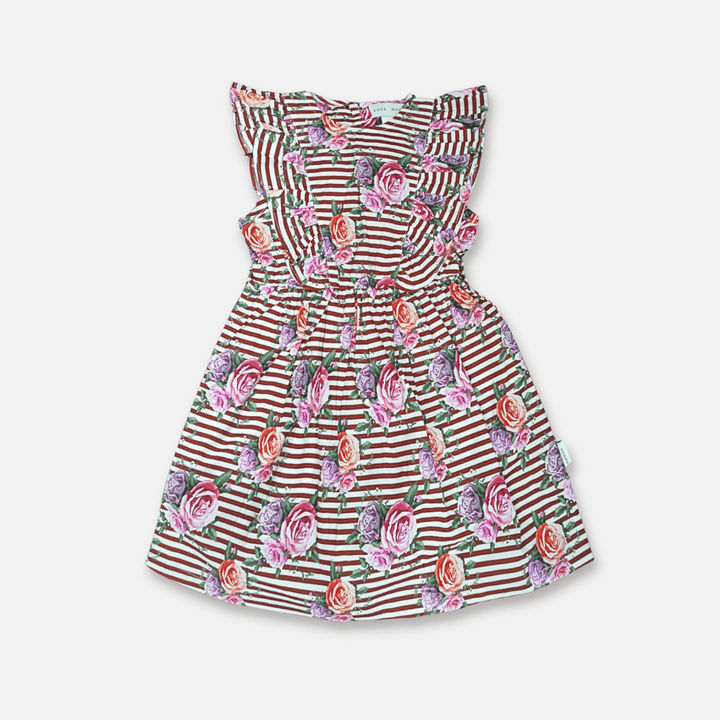 Love Henry Dresses Girls Florence Summer Dress - Striped Blooms