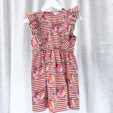Love Henry Dresses Girls Florence Summer Dress - Striped Blooms