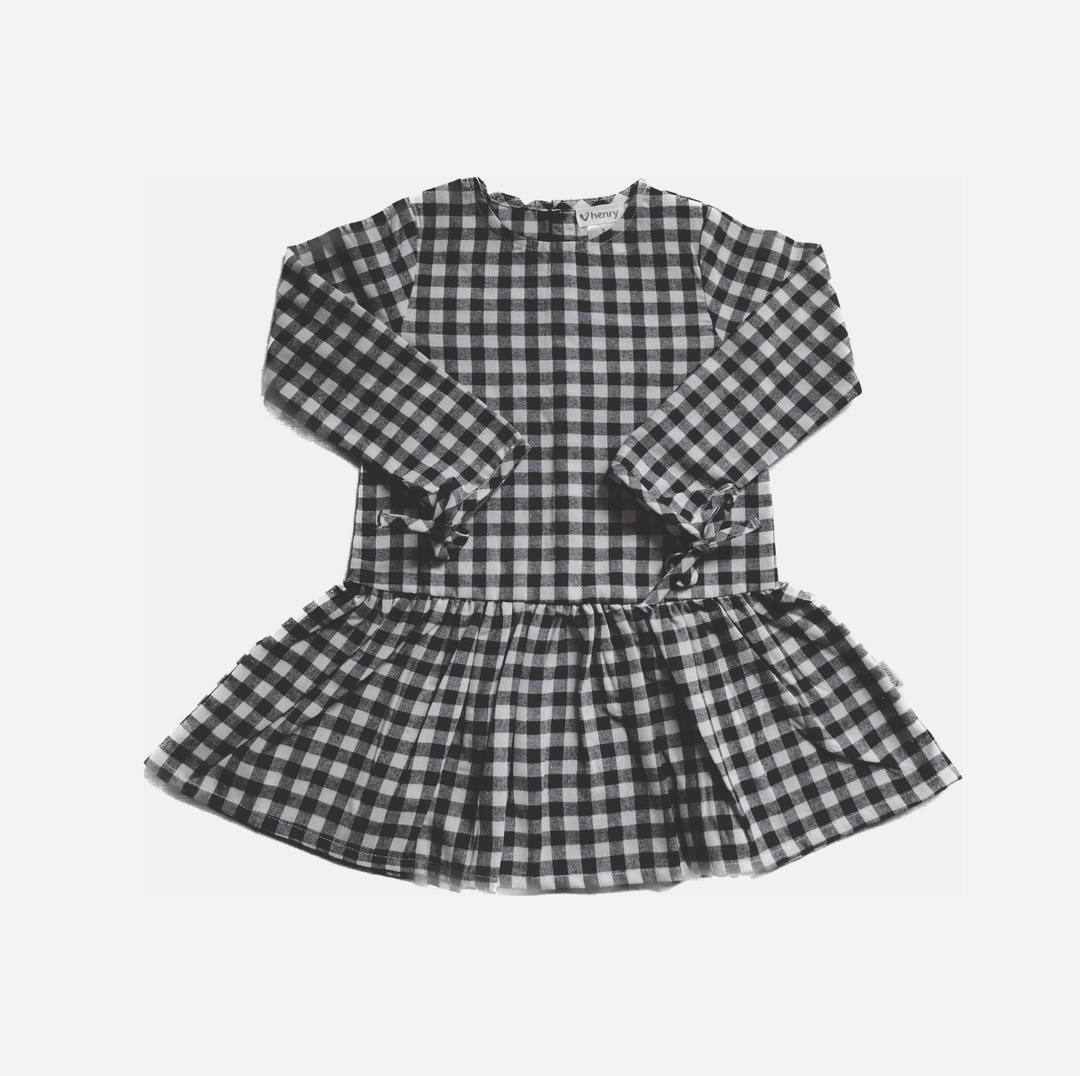 Love Henry Dresses Girls Frankie Dress - Black Check