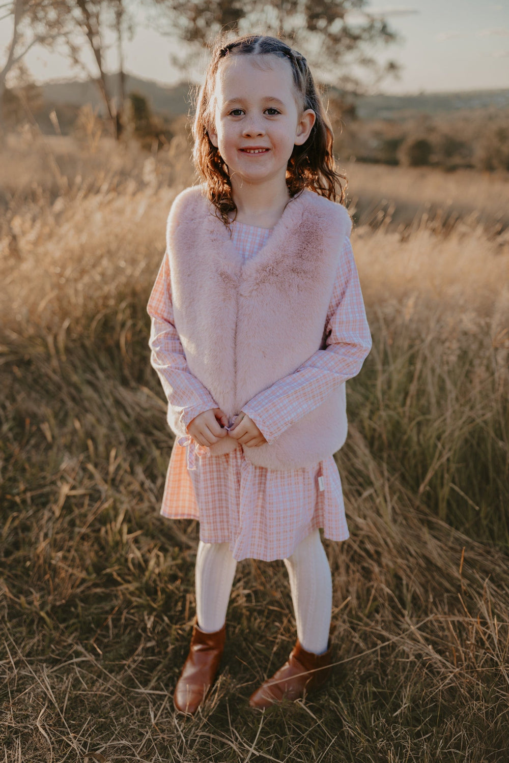 Love Henry Dresses Girls Frankie Dress -  Pink Check