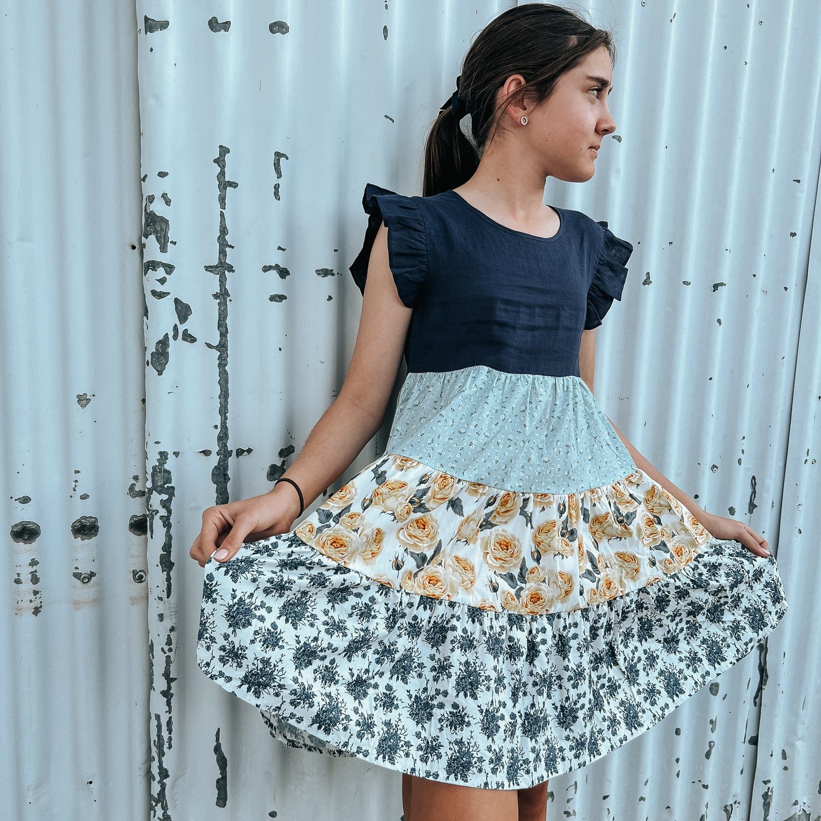 Love Henry Dresses Girls Ivy Dress - Amalfi Coast