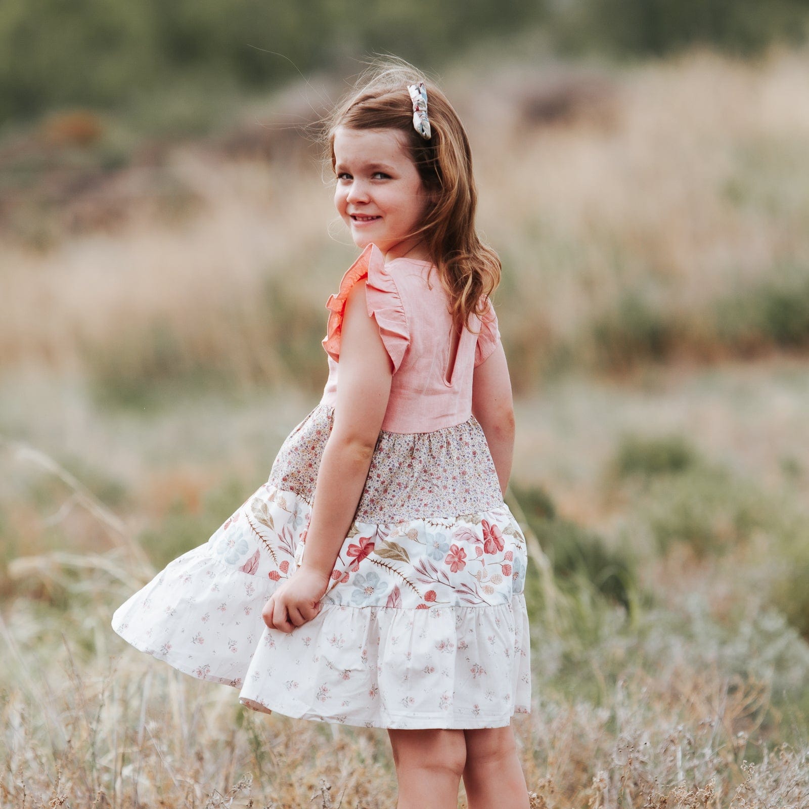 Love Henry Dresses Girls Ivy Dress - Fairyfloss Sunset