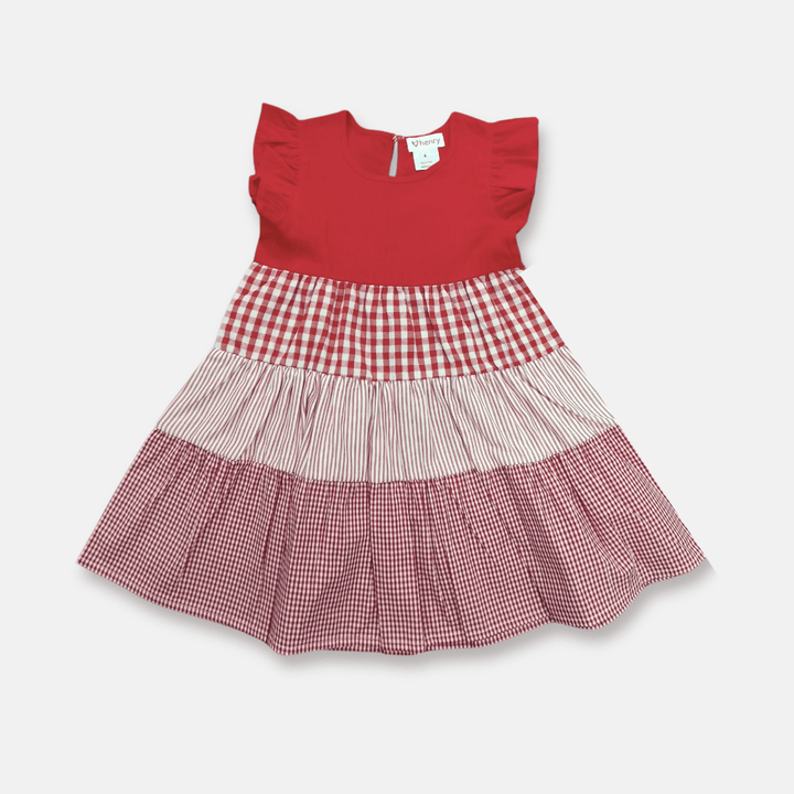 Love Henry Dresses Girls Ivy Dress - Red Checks