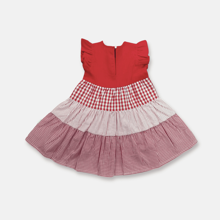 Love Henry Dresses Girls Ivy Dress - Red Checks