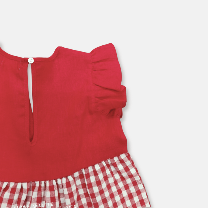 Love Henry Dresses Girls Ivy Dress - Red Checks