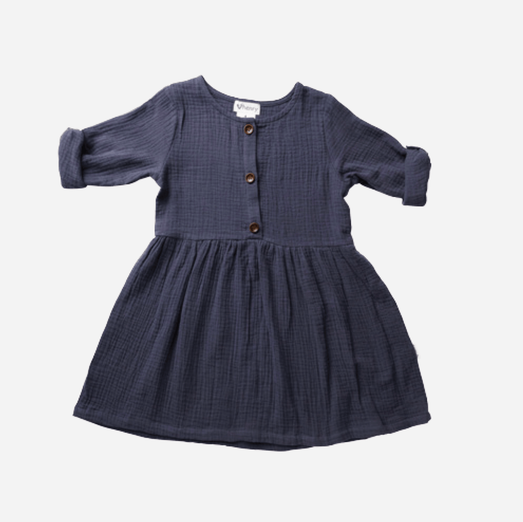 Love Henry Dresses Girls Rosie Dress -  Navy