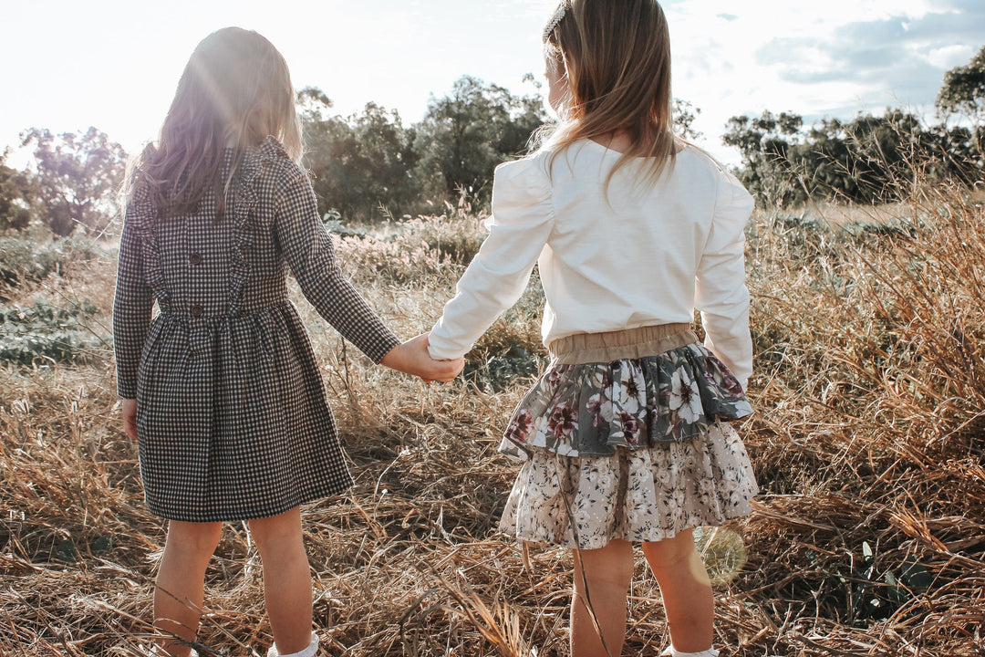 Love Henry Dresses Girls Winter Florence Dress - Navy Gingham