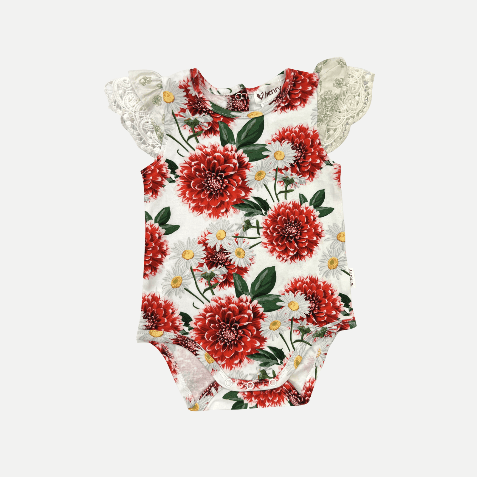 Love Henry Knit Onesie Baby Girls Knit Romper - Amore Floral