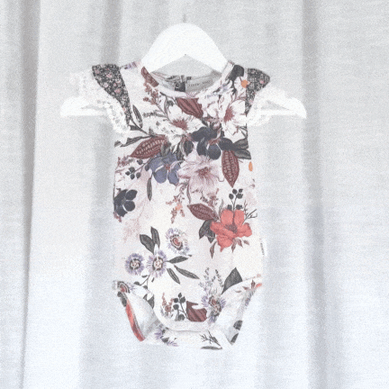 Love Henry Knit Onesie Baby Girls Knit Romper - Native Floral