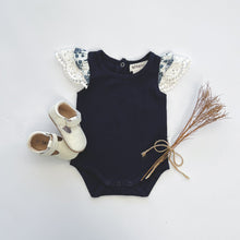 Load image into Gallery viewer, Love Henry Knit Onesie Baby Girls Knit Romper - Navy
