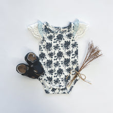 Load image into Gallery viewer, Love Henry Knit Onesie Baby Girls Knit Romper - Navy Floral
